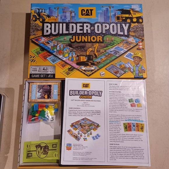 2018 CAT Builder-opoly Junior Board Game ; Caterpillar Inc. Licensed Merchandise - Picture 3 of 10